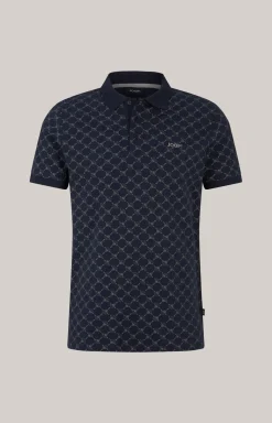 JOOP! Poloshirts|Bekleidung>Cornflower Poloshirt Paigam in Navy gemustert