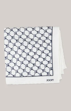JOOP! Krawatten & Fliegen>Cornflower Seiden-Einstecktuch in Offwhite/Dunkelblau