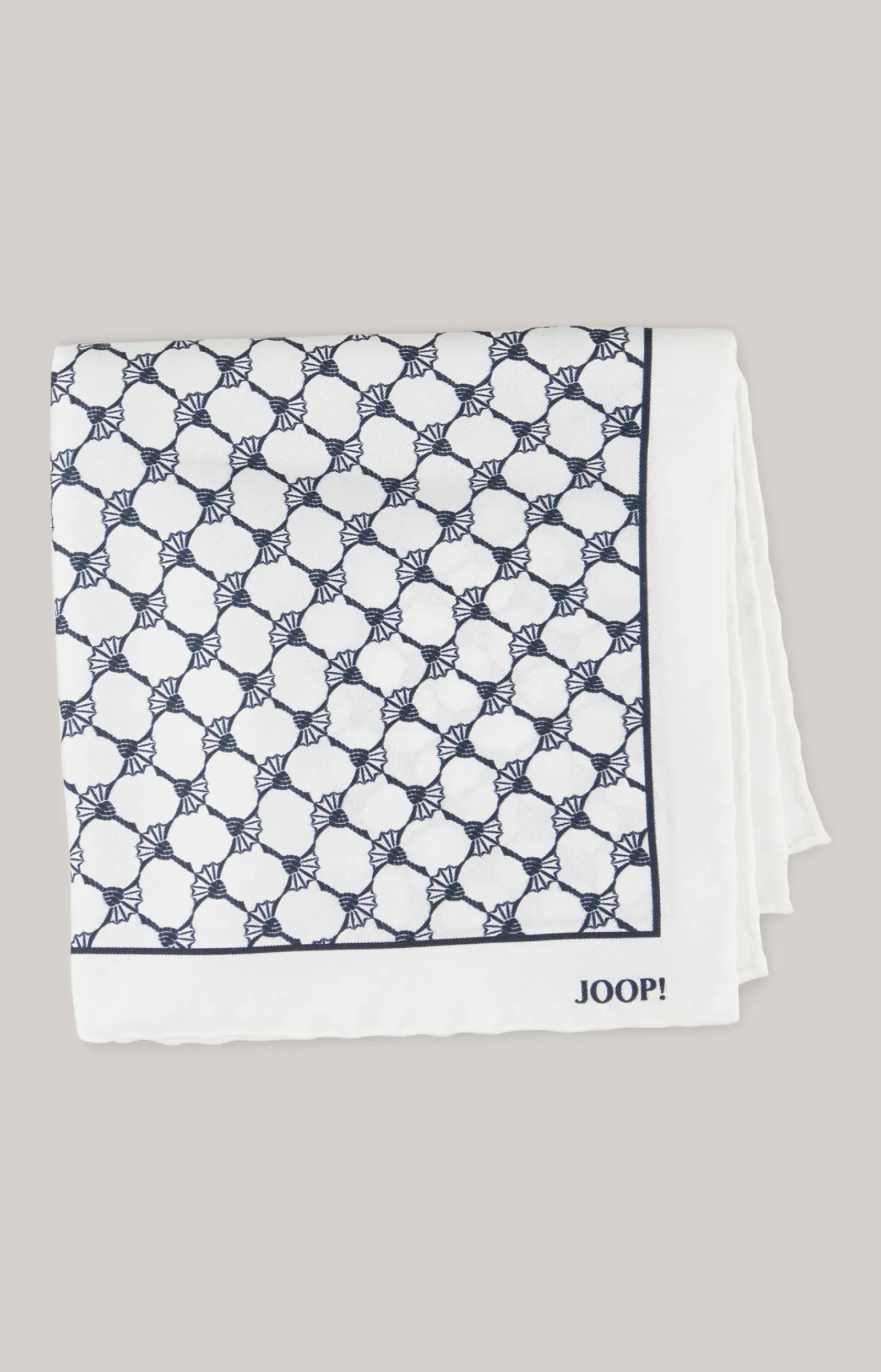 JOOP! Krawatten & Fliegen>Cornflower Seiden-Einstecktuch in Offwhite/Dunkelblau
