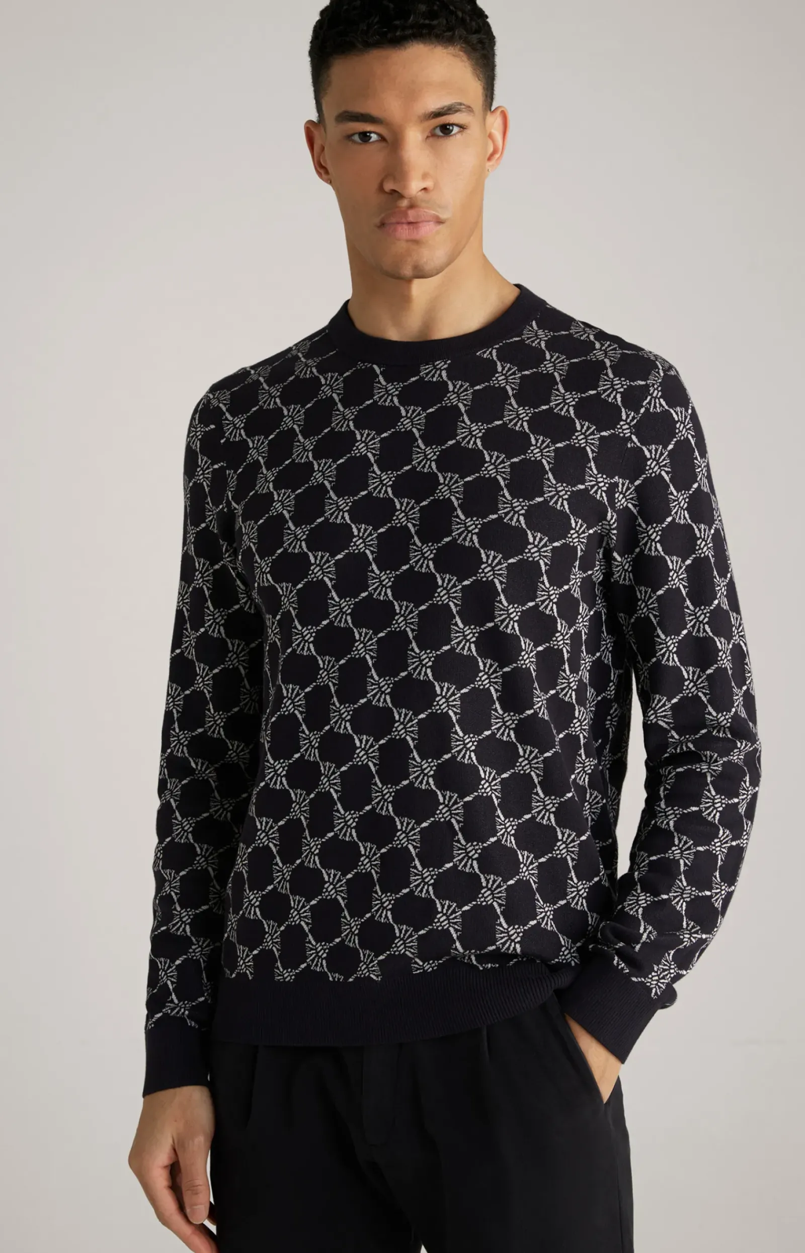 JOOP! Strick|Bekleidung>Cornflower-Pullover Ravon in gemustert