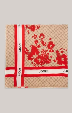 JOOP! Schals & Caps>Cornflower-Schal in Beige/Rot