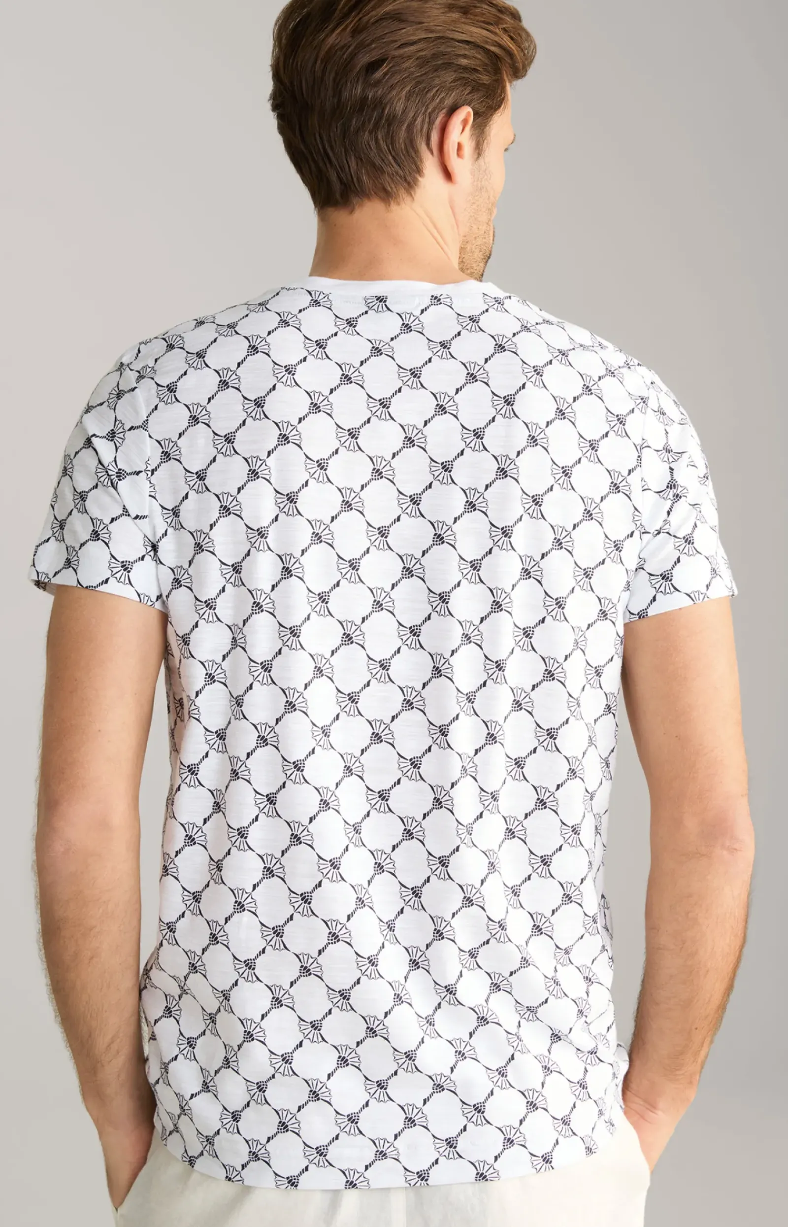 JOOP! T-Shirts&Sweats|Bekleidung>Cornflower-T-Shirt Tyron in Weiß gemustert