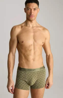 JOOP! Unterwäsche&Loungewear>3-er Pack Boxer in Oliv/Weiß/Blau gemustert