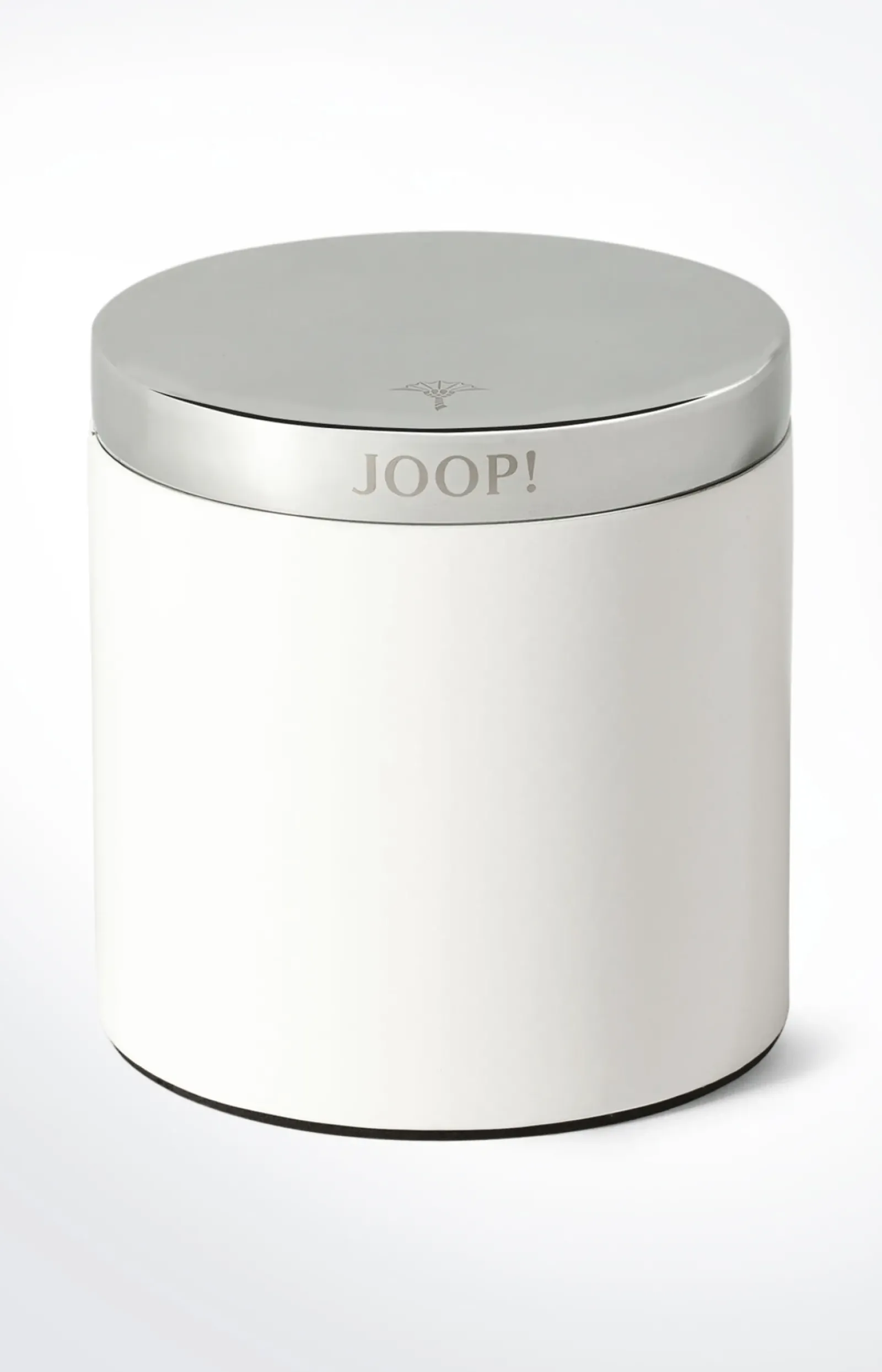 JOOP! Bad-Accessoires|Wohn-Accessoires>Große Aufbewahrungsdose Chromeline, Silber/Weiß