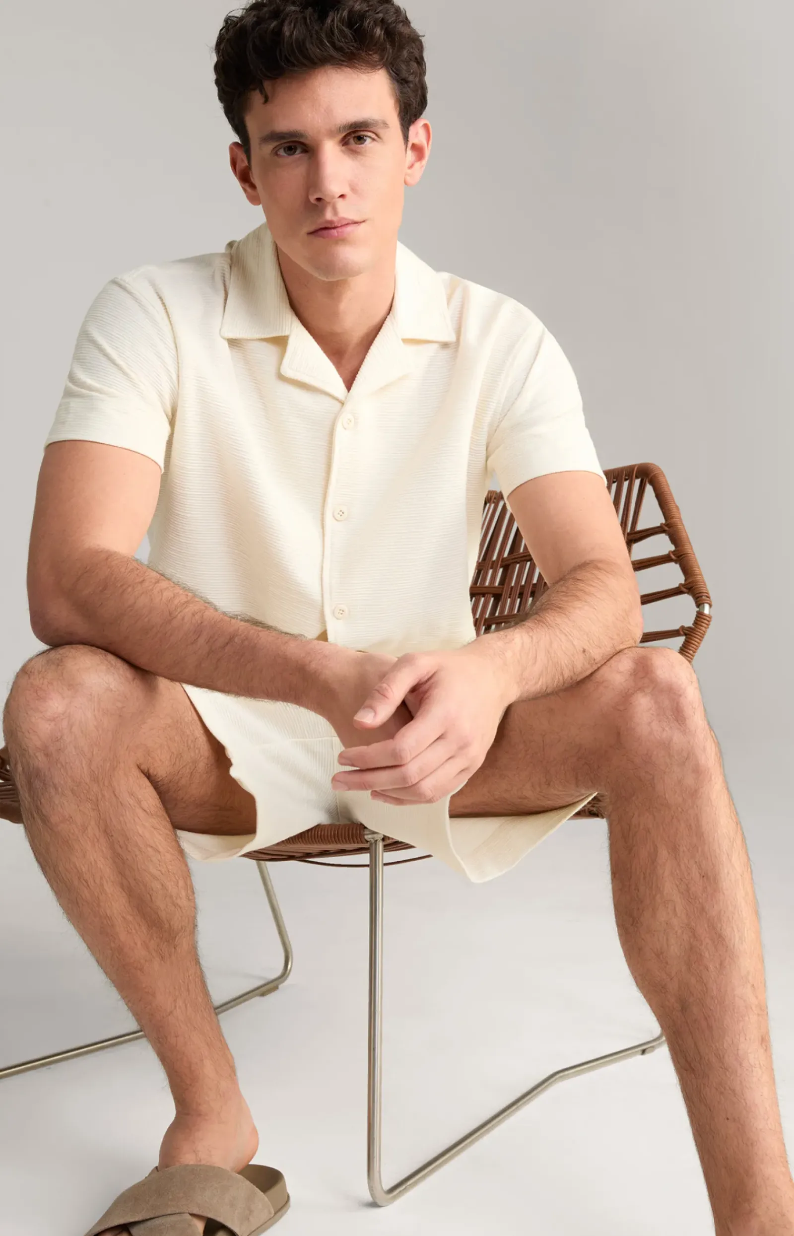JOOP! Hemden|Bekleidung>Hemd Damian in Beige strukturiert
