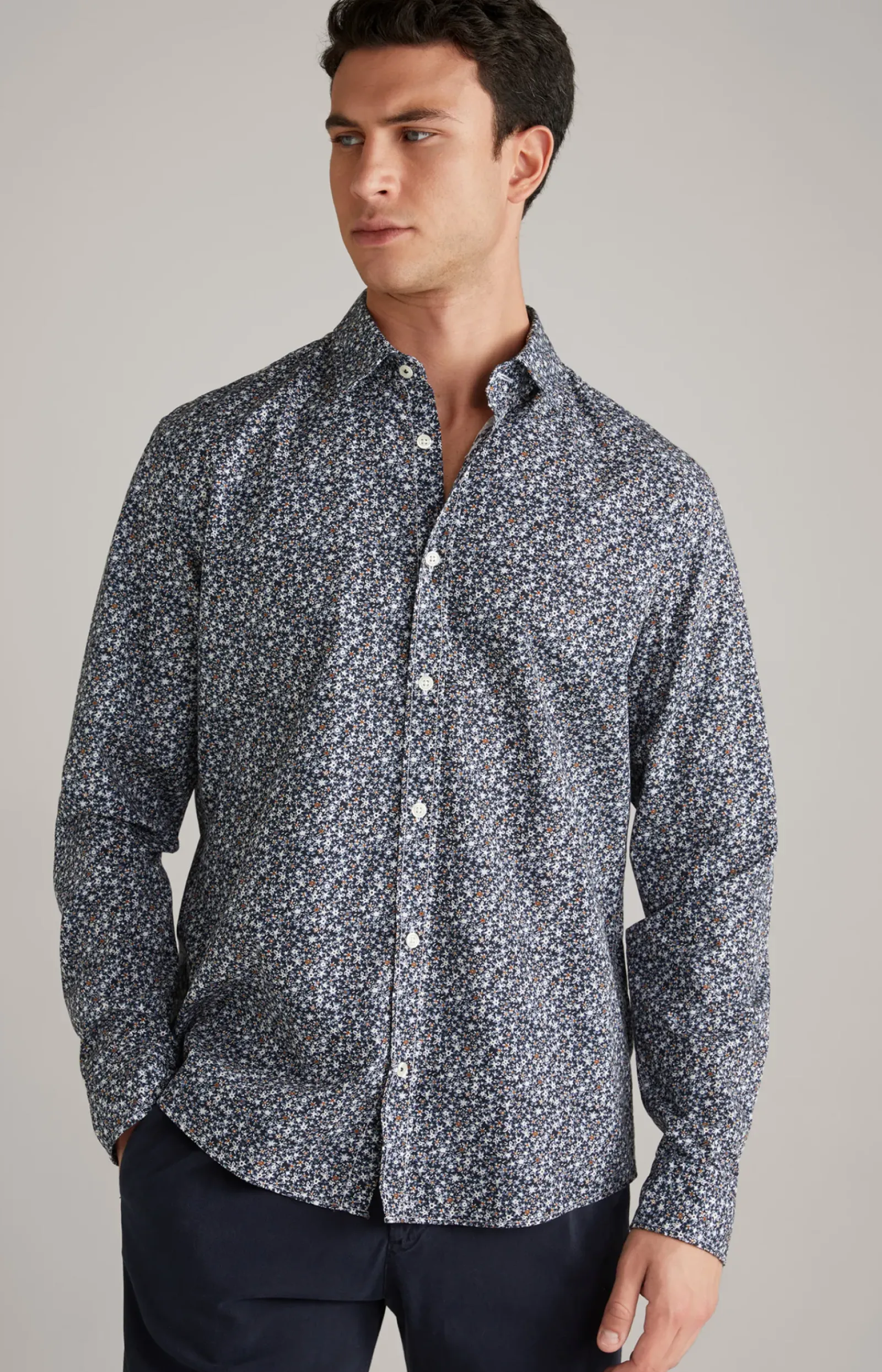 JOOP! Hemden>Hemd Hanson in Dunkelblau/Offwhite