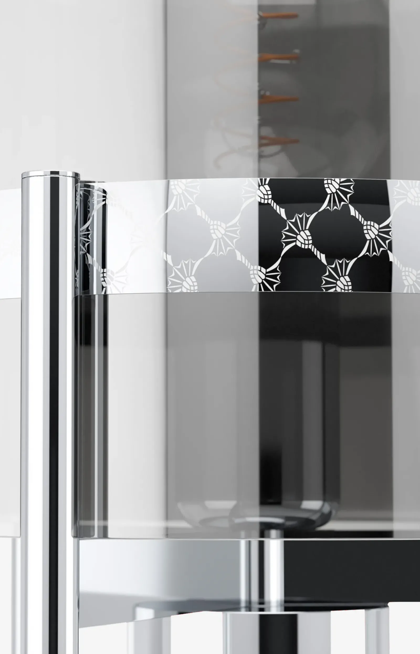 JOOP! Leuchten|Wohn-Accessoires>ROUND LIGHTS CHROME Tischleuchte, Fumé-Glas/Chrom
