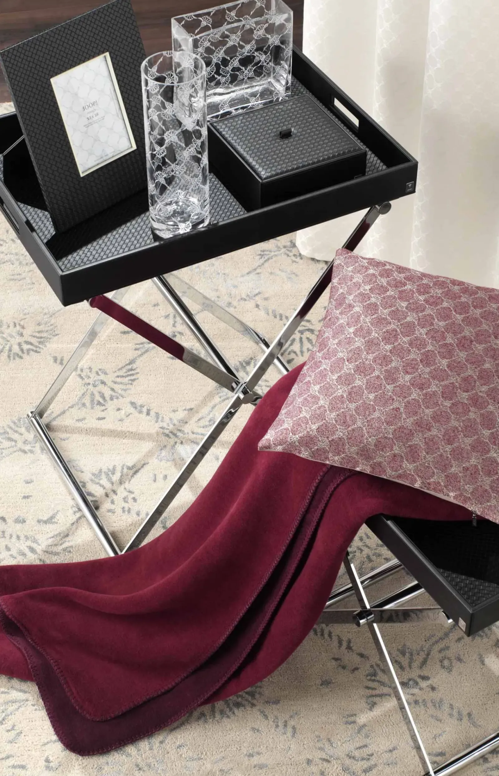 JOOP! Wohn-Accessoires|Tischaccessoires>Kristallvase Allover (30x10), Weiß