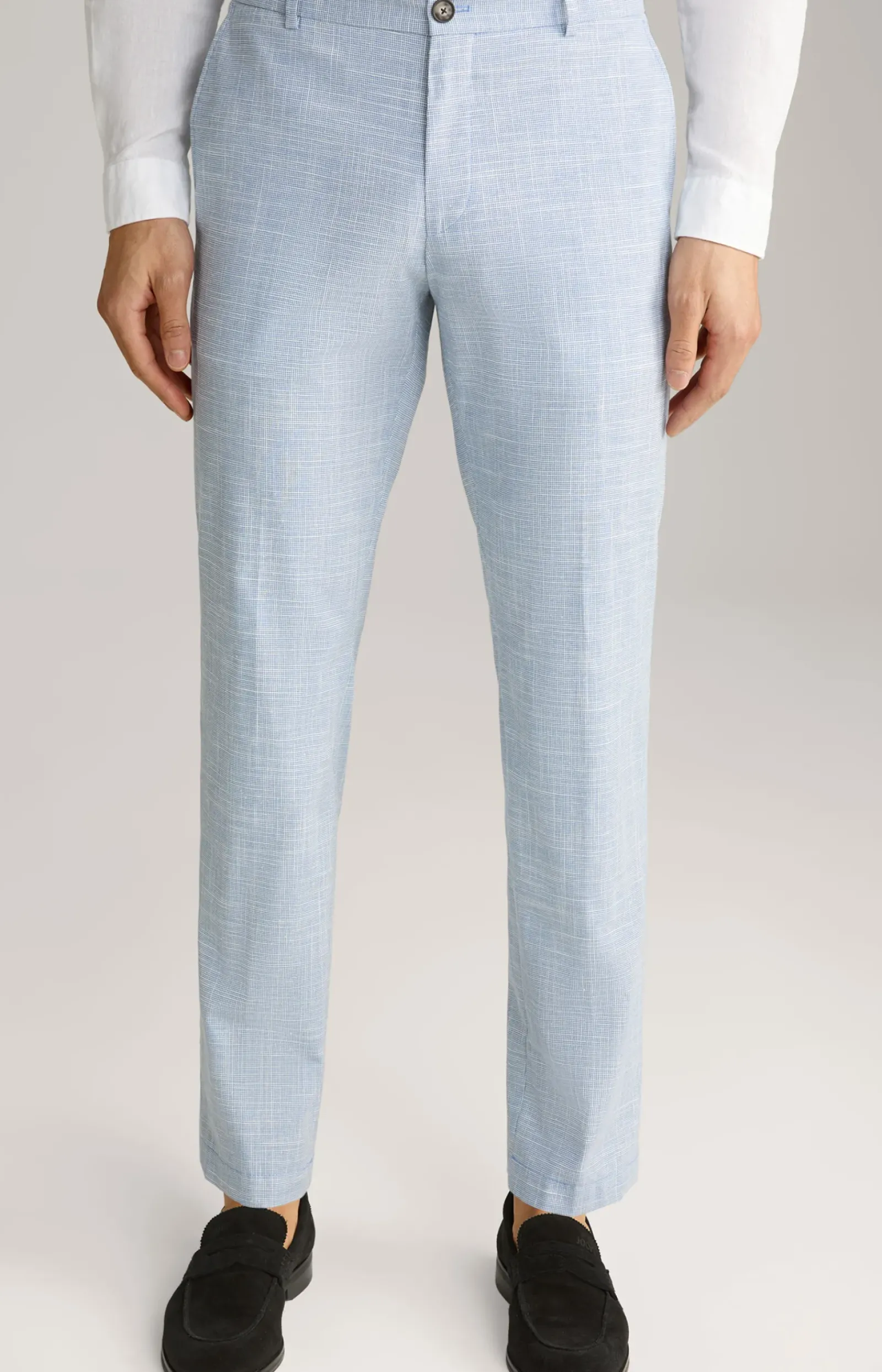 JOOP! Hosen & Chinos|Bekleidung>Leinenmix-Chino Hank in Blau/Weiß kariert