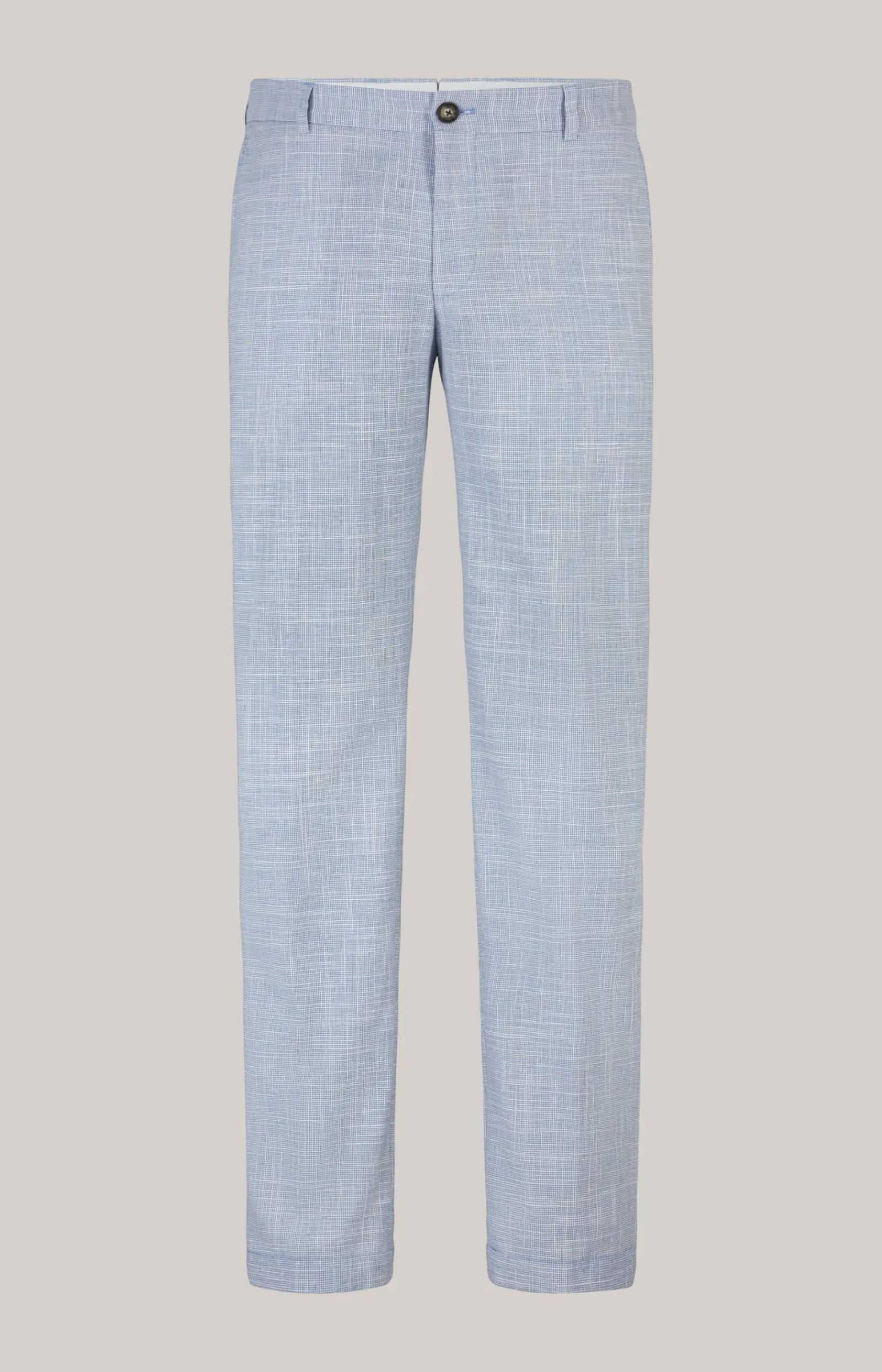 JOOP! Hosen & Chinos|Bekleidung>Leinenmix-Chino Hank in Blau/Weiß kariert