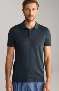 JOOP! Poloshirts|Bekleidung>Leinenmix-Poloshirt Malioso in Navy