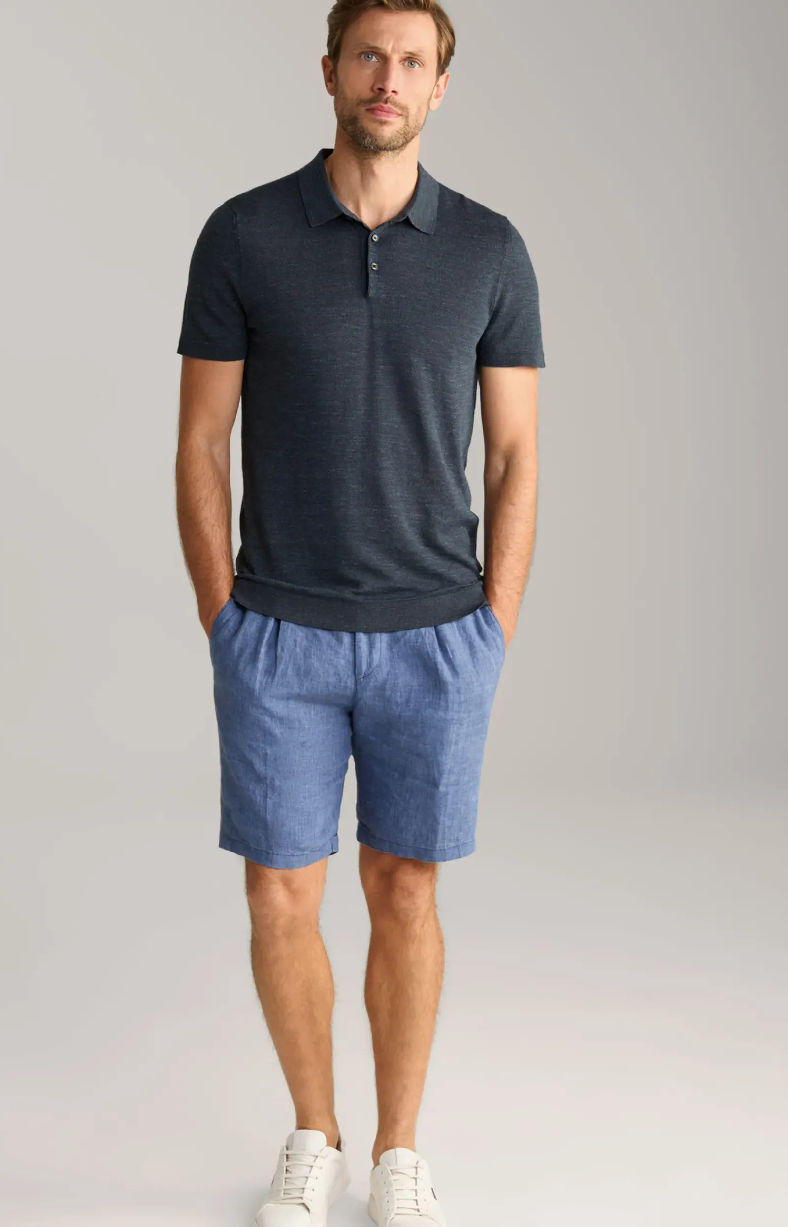 JOOP! Poloshirts|Bekleidung>Leinenmix-Poloshirt Malioso in Navy