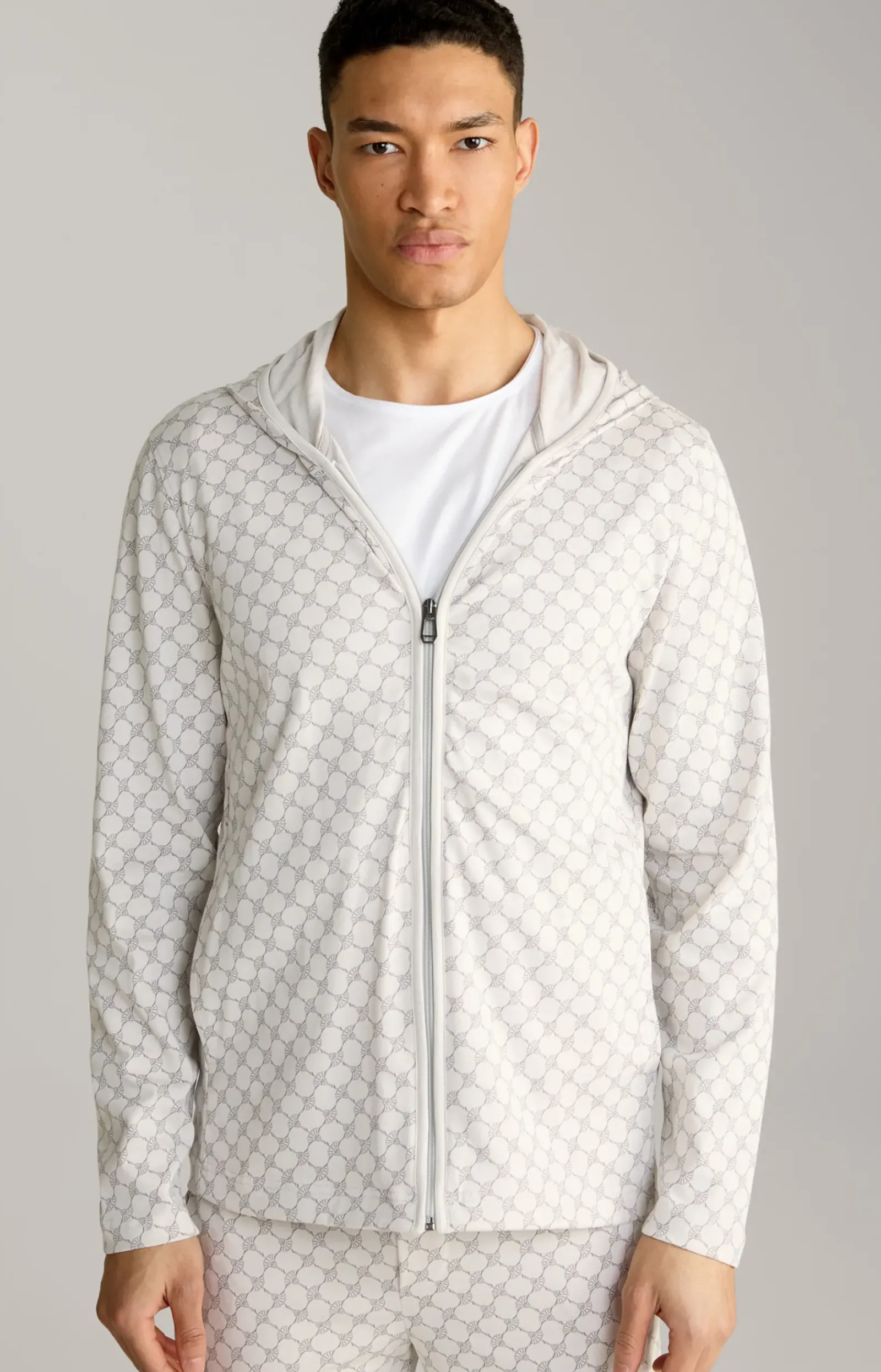 JOOP! Unterwäsche&Loungewear|T-Shirts&Sweats>Loungewear Sweatjacke in /Grau gemustert