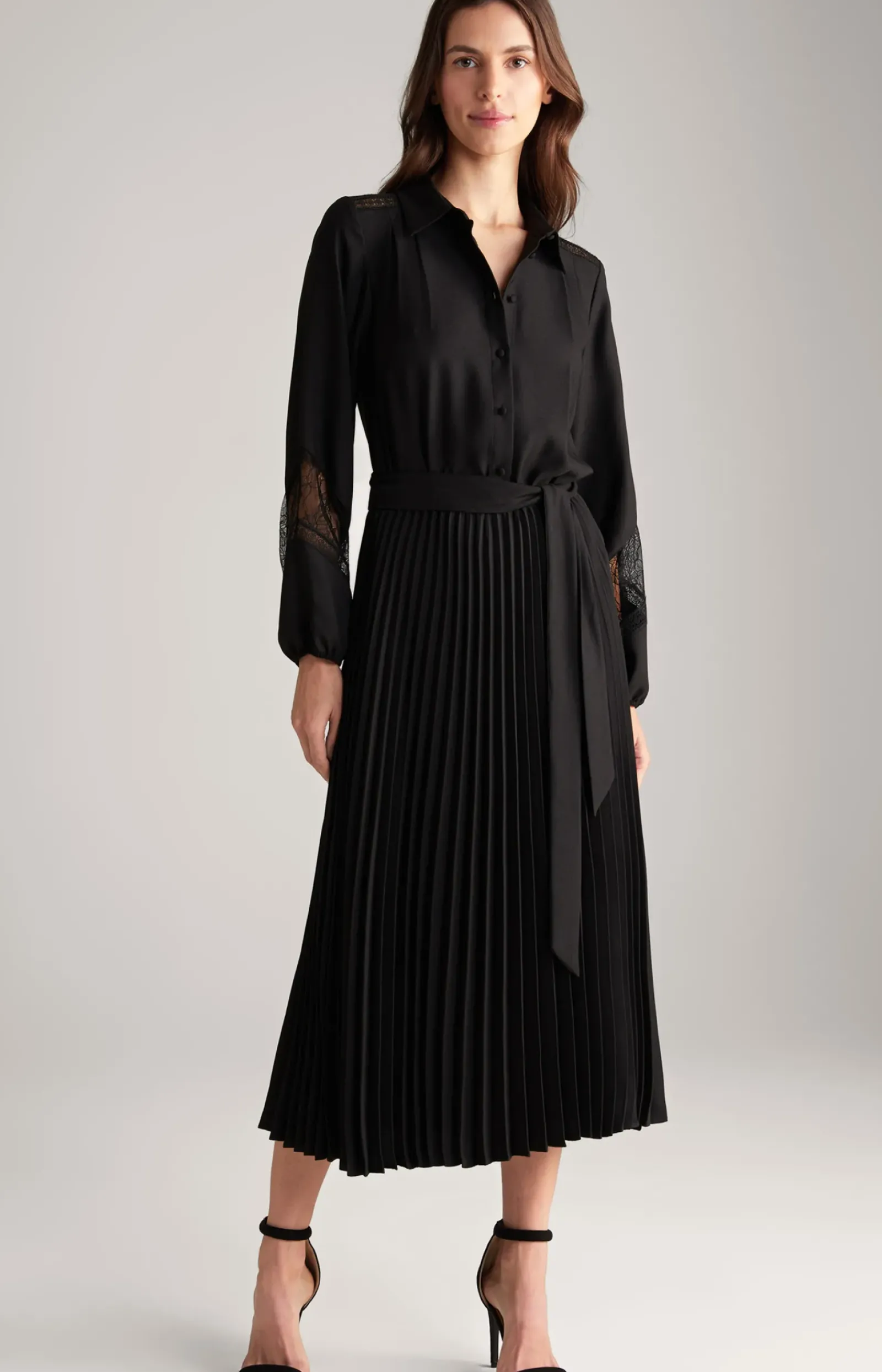 JOOP! Kleider & Röcke|Bekleidung>Maxi Crêpe-Kleid in