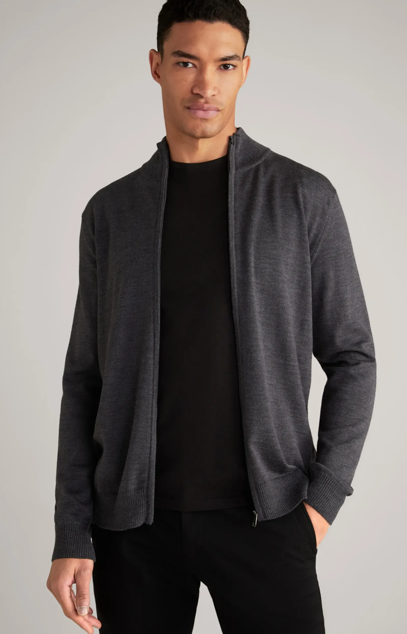 JOOP! Strick>Merinowoll-Strickjacke Davis in