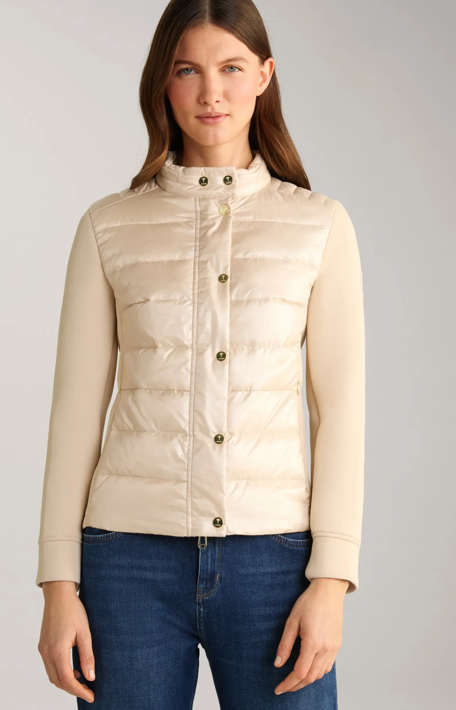 JOOP! Jacken & Mäntel|Bekleidung>Neopren-Jacke mit Stepp in Champagner