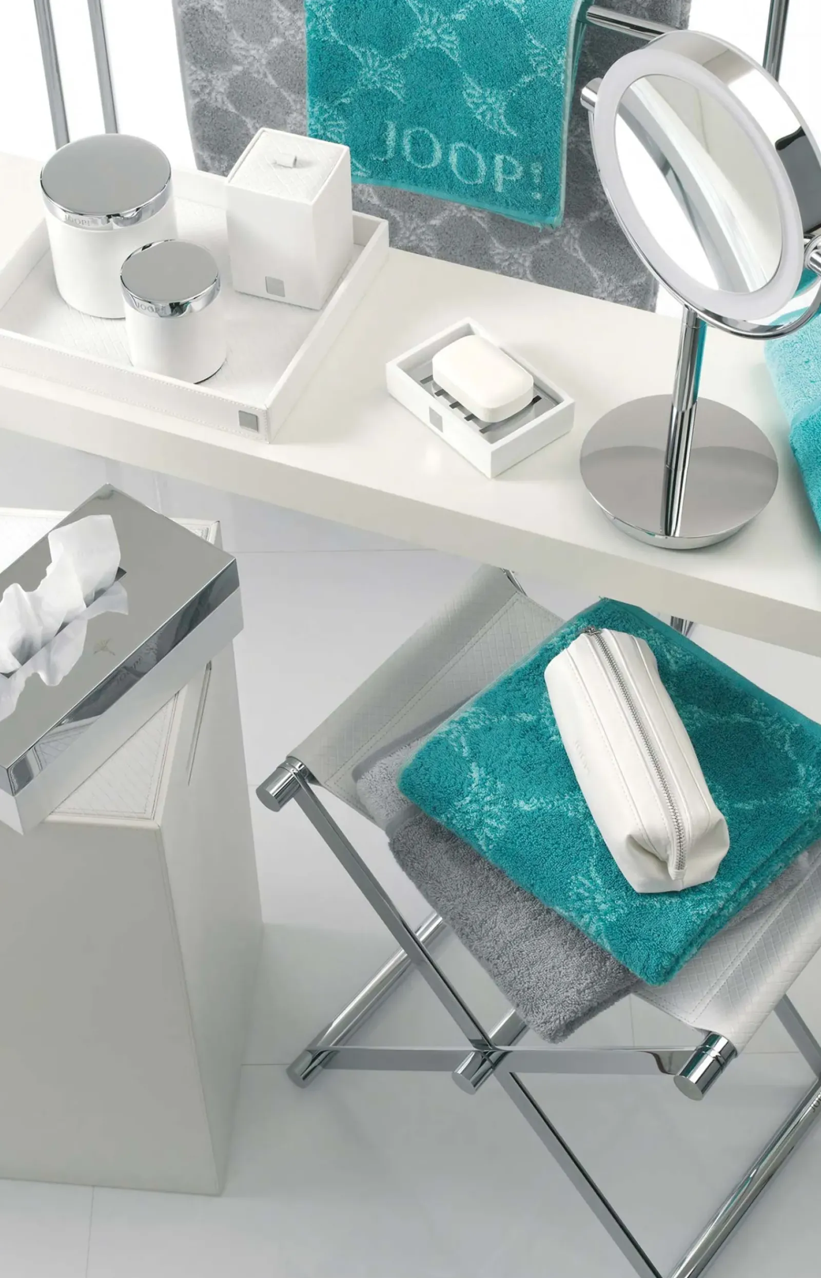JOOP! Bad-Accessoires>Seifenschale Bathline, Weiß/Silber