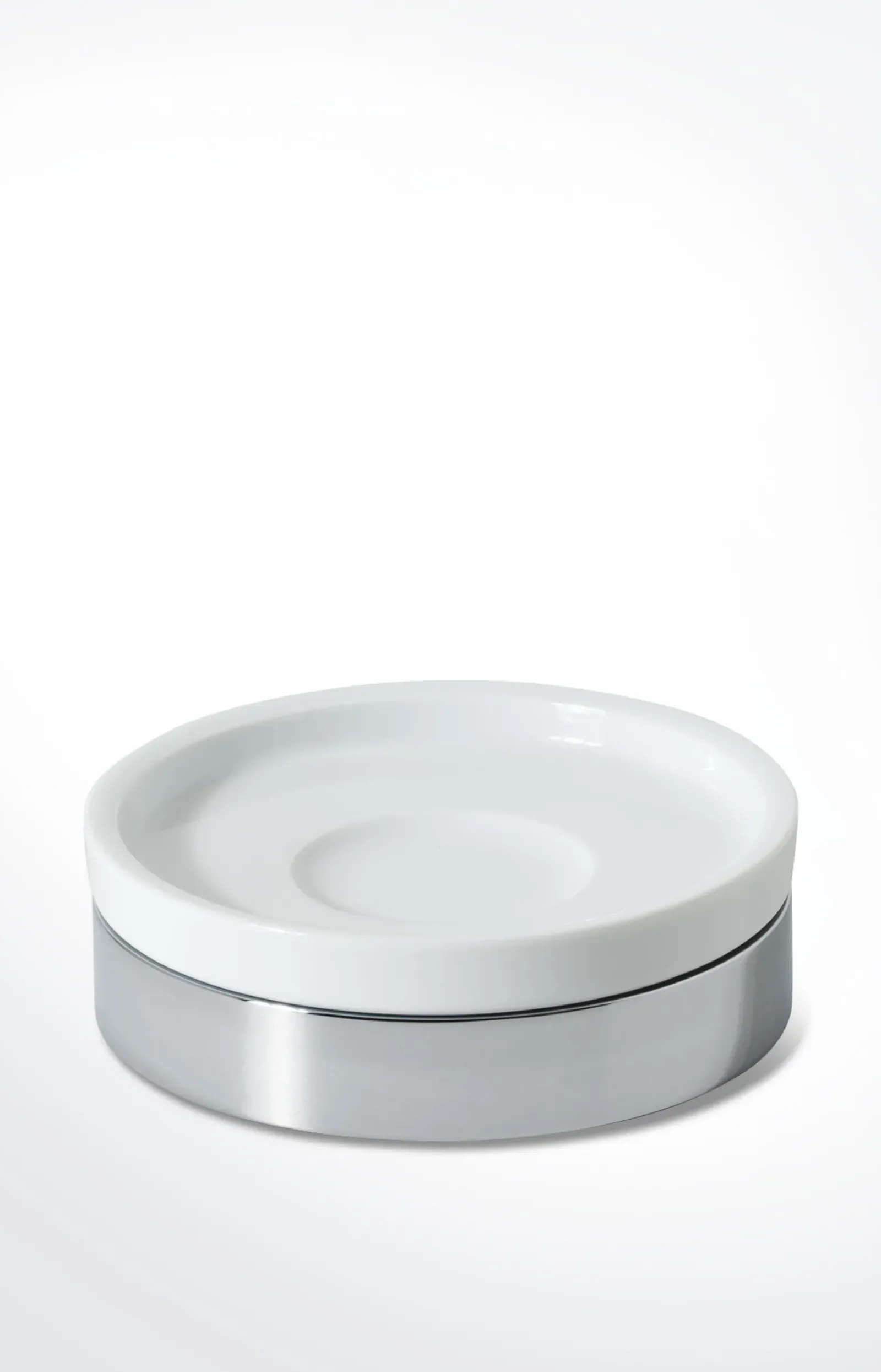 JOOP! Bad-Accessoires>Seifenschale Chromeline, Silber/Weiß