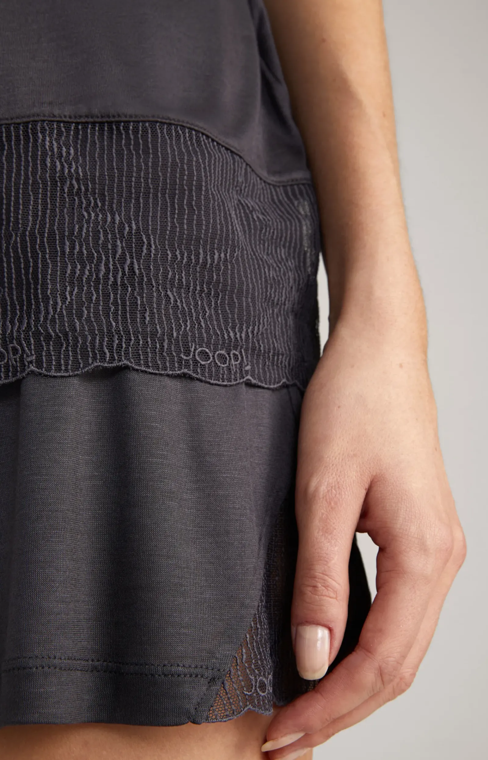 JOOP! Loungewear & Nachtwäsche|Bekleidung>Spaghetti-Top mit Spitze in