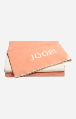 JOOP! Plaids & Decken>Wohndecke Uni-Doubleface in Apricot-Sand