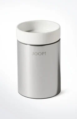 JOOP! Bad-Accessoires>Zahnputzbecher Chromeline, Silber/Weiß